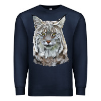 Navy Bobcat Head Premium Sweatshirt - LillyAllenDesigns
