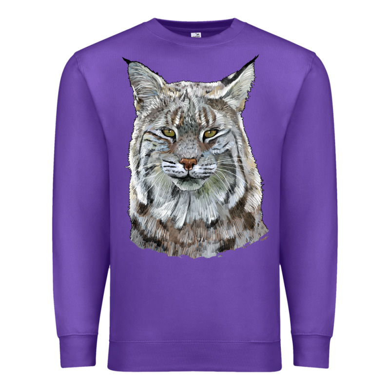 Bobcat Head Premium Sweatshirt by LillyAllenDesigns | Teevron