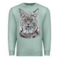 Seafoam Bobcat Head Premium Sweatshirt - LillyAllenDesigns