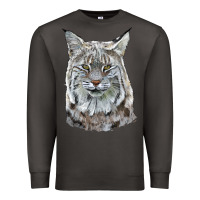Smoke Bobcat Head Premium Sweatshirt - LillyAllenDesigns