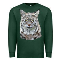 Sports Green Bobcat Head Premium Sweatshirt - LillyAllenDesigns