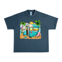 Midnight Navy summer caravan Urban Heavy Tee - texasbilliewilder