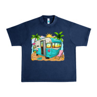 Navy summer caravan Urban Heavy Tee - texasbilliewilder