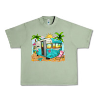 Oil Green summer caravan Urban Heavy Tee - texasbilliewilder