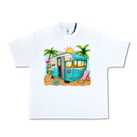 White summer caravan Urban Heavy Tee - texasbilliewilder