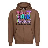 Chestnut making hair beautiful is kinda my thing Zipper Hoodie - Artiststas