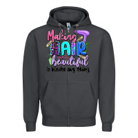 Smoke making hair beautiful is kinda my thing Zipper Hoodie - Artiststas