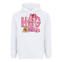 White hug me with gnome Heavyweight Hoodie - NancyCooperArtShop