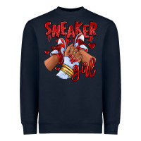 Navy red sneaker girl afro woman Heavyweight Sweatshirt - RanaPortraitStore