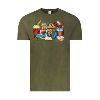 Vintage Olive teacher coffee cups Vintage Tee - Zillion Design Studio