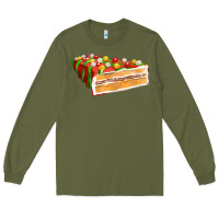 Army Green red christmas cake fa element 1 Long Sleeve Tee - FaDigitalArtStudio