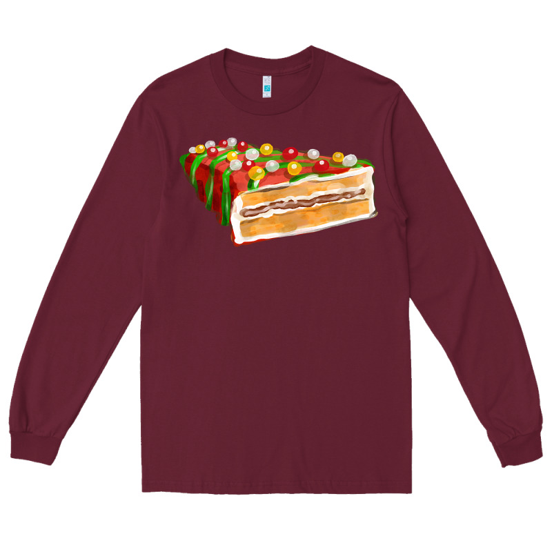 Red Christmas Cake Fa Element 1 Long Sleeve Tee by FaDigitalArtStudio | Teevron
