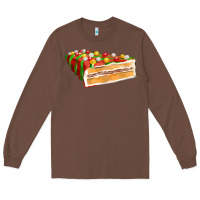 Chestnut red christmas cake fa element 1 Long Sleeve Tee - FaDigitalArtStudio