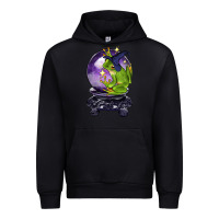 Black Halloween Frog With Crystal Ball Urban Hoodie - LillyAllenDesigns