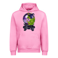 Fuchsia Pink Halloween Frog With Crystal Ball Urban Hoodie - LillyAllenDesigns