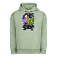 Pigment Oil Green Halloween Frog With Crystal Ball Urban Hoodie - LillyAllenDesigns