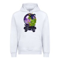 White Halloween Frog With Crystal Ball Urban Hoodie - LillyAllenDesigns