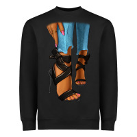 Black black heels black fashion girl Heavyweight Sweatshirt - RanaPortraitStore