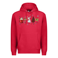 Cardinal Cartoon Christmas Characters Premium Hoodie - MaliasSmallBusiness