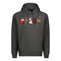 Charcoal Heather Cartoon Christmas Characters Premium Hoodie - MaliasSmallBusiness
