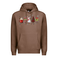 Chestnut Cartoon Christmas Characters Premium Hoodie - MaliasSmallBusiness