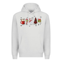 Dove Grey Cartoon Christmas Characters Premium Hoodie - MaliasSmallBusiness