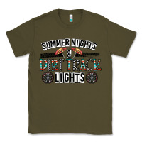 Army Green summer night & dirt track lights Classic Tee - CowhideDigitalArt