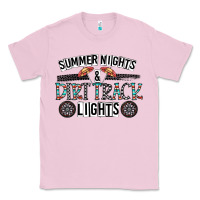 Bubblegum Pink summer night & dirt track lights Classic Tee - CowhideDigitalArt