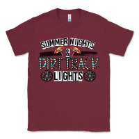 Burgundy summer night & dirt track lights Classic Tee - CowhideDigitalArt