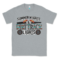 Heather Grey summer night & dirt track lights Classic Tee - CowhideDigitalArt