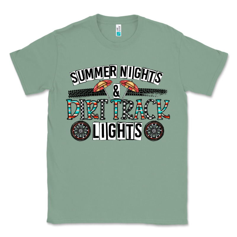 Summer Night & Dirt Track Lights Classic Tee by CowhideDigitalArt | Teevron