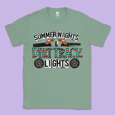 Summer Night & Dirt Track Lights Classic Tee Designed By Cowhidedigitalart
