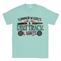 Seafoam summer night & dirt track lights Classic Tee - CowhideDigitalArt