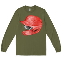 Army Green red baseball batting helmet fa element Long Sleeve Tee - FaDigitalArtStudio