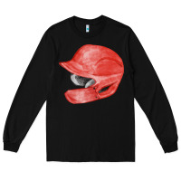 Black red baseball batting helmet fa element Long Sleeve Tee - FaDigitalArtStudio