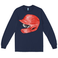 Navy red baseball batting helmet fa element Long Sleeve Tee - FaDigitalArtStudio