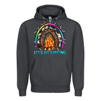 Smoke let's go camping rainbow Zipper Hoodie - JahusDesignShop