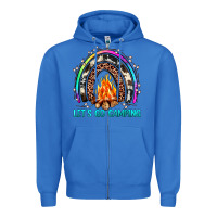 True Royal let's go camping rainbow Zipper Hoodie - JahusDesignShop