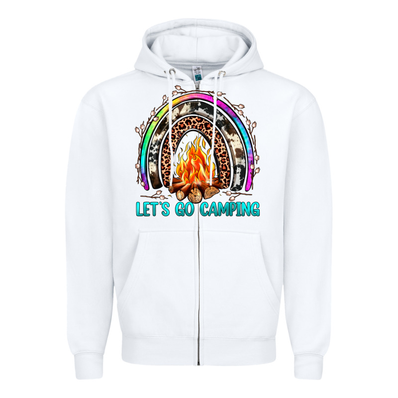 Let's Go Camping Rainbow Zipper Hoodie by JahusDesignShop | Teevron