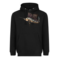 Black Atlantic Sailfish Illustrations Heavyweight Hoodie - LillyAllenDesigns