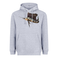 Heather Grey Atlantic Sailfish Illustrations Heavyweight Hoodie - LillyAllenDesigns