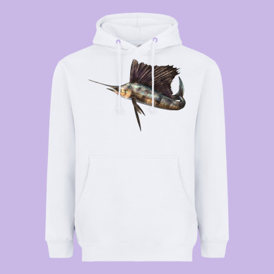 Atlantic Sailfish Illustrations Heavyweight Hoodie Designed By Lillyallendesigns