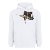 White Atlantic Sailfish Illustrations Heavyweight Hoodie - LillyAllenDesigns