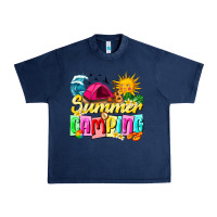 Navy summer camping Urban Heavy Tee - texasbilliewilder