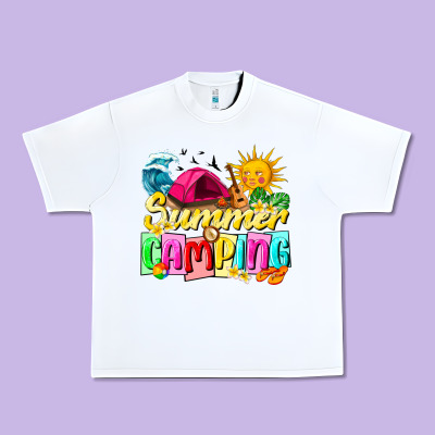 Summer Camping Urban Heavy Tee Designed By Texasbilliewilder