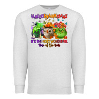 Oatmeal Heather Hallothanksmas Premium Sweatshirt - NancyCooperArtShop