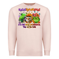 Pale Pink Hallothanksmas Premium Sweatshirt - NancyCooperArtShop