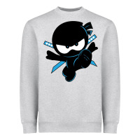 Heather Grey ninja kid Heavyweight Sweatshirt - Unal Design