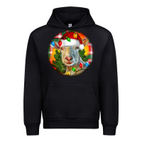 Black Saanen Goat Christmas Urban Hoodie - LillyAllenDesigns