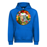 Cobalt Saanen Goat Christmas Urban Hoodie - LillyAllenDesigns